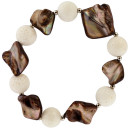 Bracelet white coral/nacre