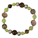 bracelet tigereye/jade/pearl