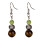 Earrings tigereye/jade