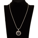 Necklace with pendant, black