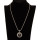 Necklace with pendant, black