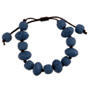 Armkette gefärbte Lava, Blau