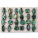 Assortment mother of pearl rings / abalone rings