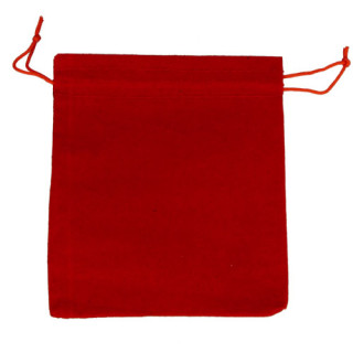 Schmuckbeutel Samt, Rot, 12x10cm