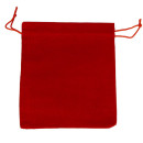 Jewellery bag velvet, red