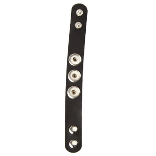 leather bracelet for clips, 22,5 x 2,2cm, black