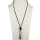 Long necklace glass, black