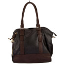Fashionable handbag Sophia with case, black/brown