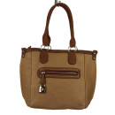 Fashionable handbag Svea, beige/brown