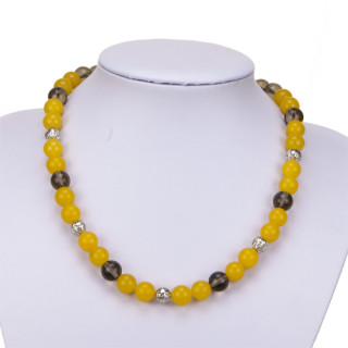 Necklace yellow jade
