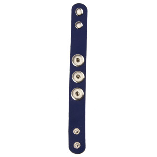 leather bracelet for clips, 22,5 x 2,2cm, blue