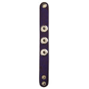 Faux leather strap for clips, purple/black