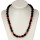 necklace glass, cube, red-black