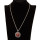 Necklace with pendant, red