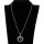 Necklace with pendant, black