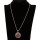 Necklace with pendant, red