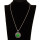 Necklace with pendant, green