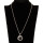 Necklace with pendant, black