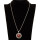 Necklace with pendant, red