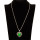 Necklace with pendant, green