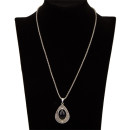Necklace with pendant, black