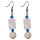 Earrings foam coral/howlith