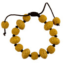 Armkette gefärbte Lava, Gold