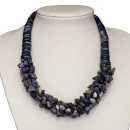 Natural stone necklace sodalite