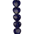 strand lapis lazuli, heart, 20mm