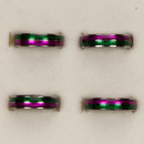 Stainless steel ring green-purple