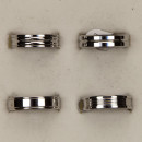 Stainless steel ring, silver, set