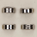 Stainless steel ring, silver, set