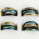 Stainless steel ring, 5pcs