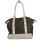 Fashionable handbag Sophia with case, green/white