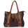 Fashionable handbag Julia, dark brown/light brown - only 4pcs left!