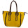 Fashionable handbag Claudia, yellow/brown