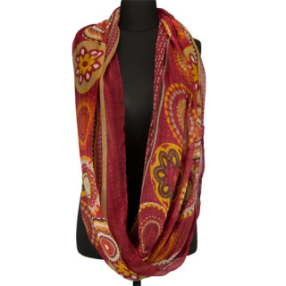 Scarf/Loop, red-yellow, 180x95cm