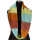 Rundschal / Loop, Orange-Gelb-Blau, 134x24cm