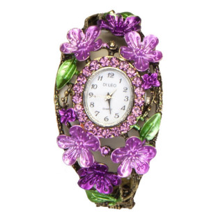 Ladies watch, DiLeo Verona, purple, no battery check!