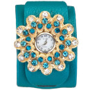 Ladies watch DI LEO Sole, blue, no battery check!