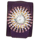 Ladies watch DI LEO Luna, purple, no battery check!