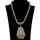 Halskette mit Anhänger, Braun