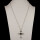 Long necklace with cross pendant and stone, 72cm - only 2pcs left!