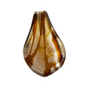 Small glass pendant red/silver 33x20mm