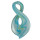 Big glass pendant, light blue