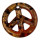 Glasanhänger, Peace, rot