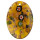 Glasanhänger Oval braun/gold/bunt 47x33mm