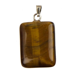 Pendant rectangle, 20x15mm, tiger eye