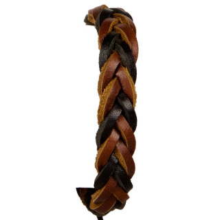Lederarmband, Hellbraun-Dunkelbraun