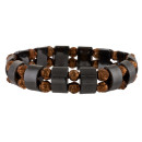 Hämatitarmband Rose, Large, Braun